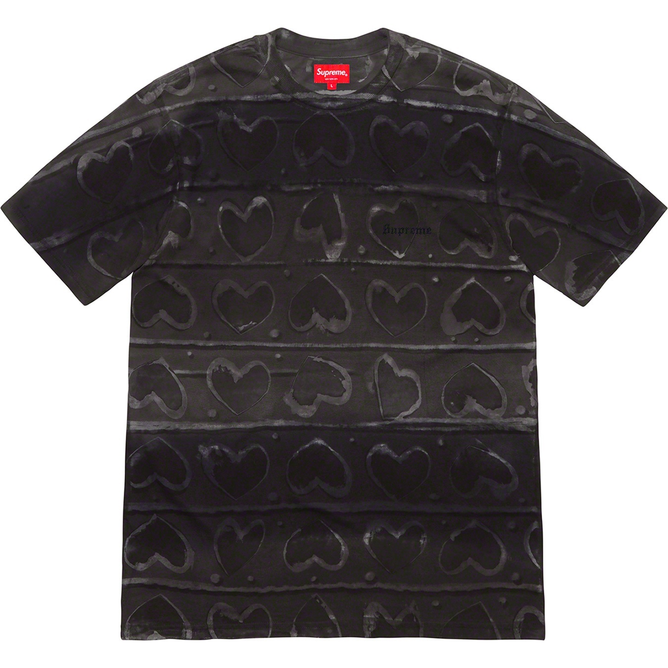 Hearts Dyed S/S Top view 4